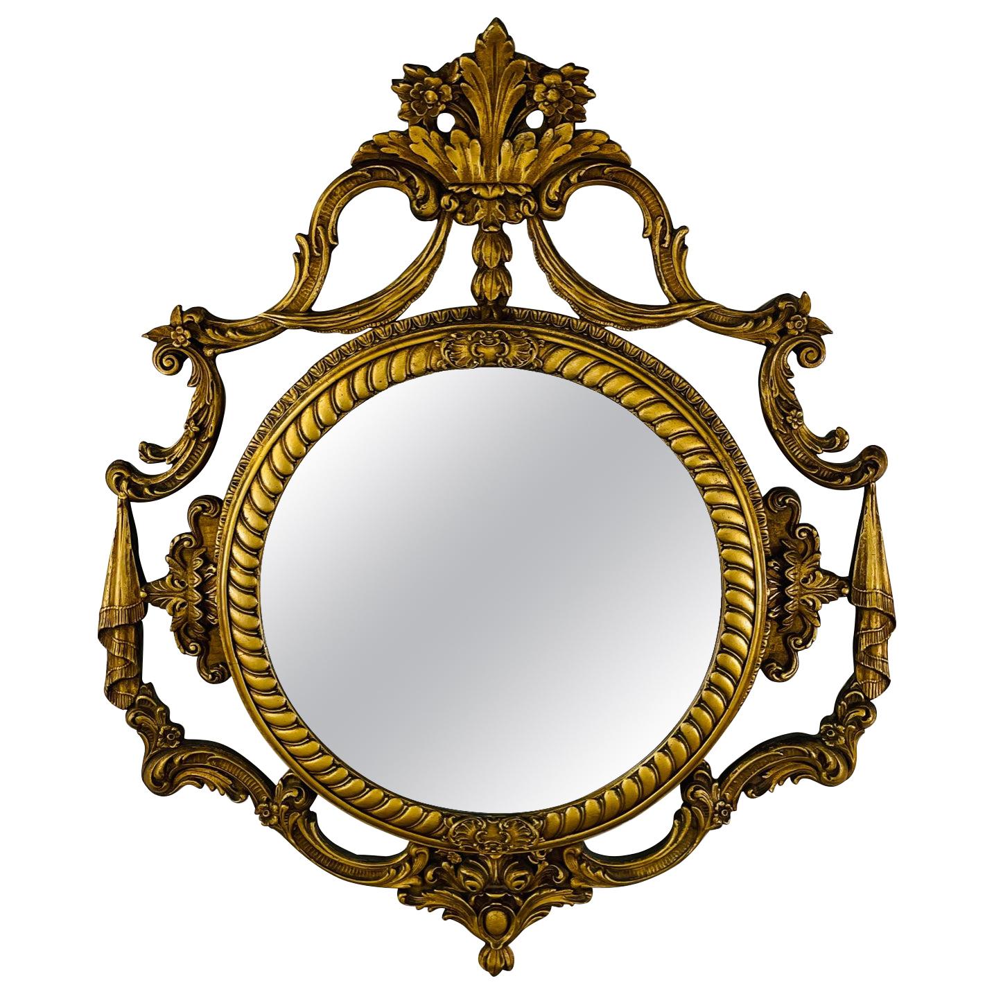 Louis XV Style Rocco Gilt Wood Mirror at 1stDibs