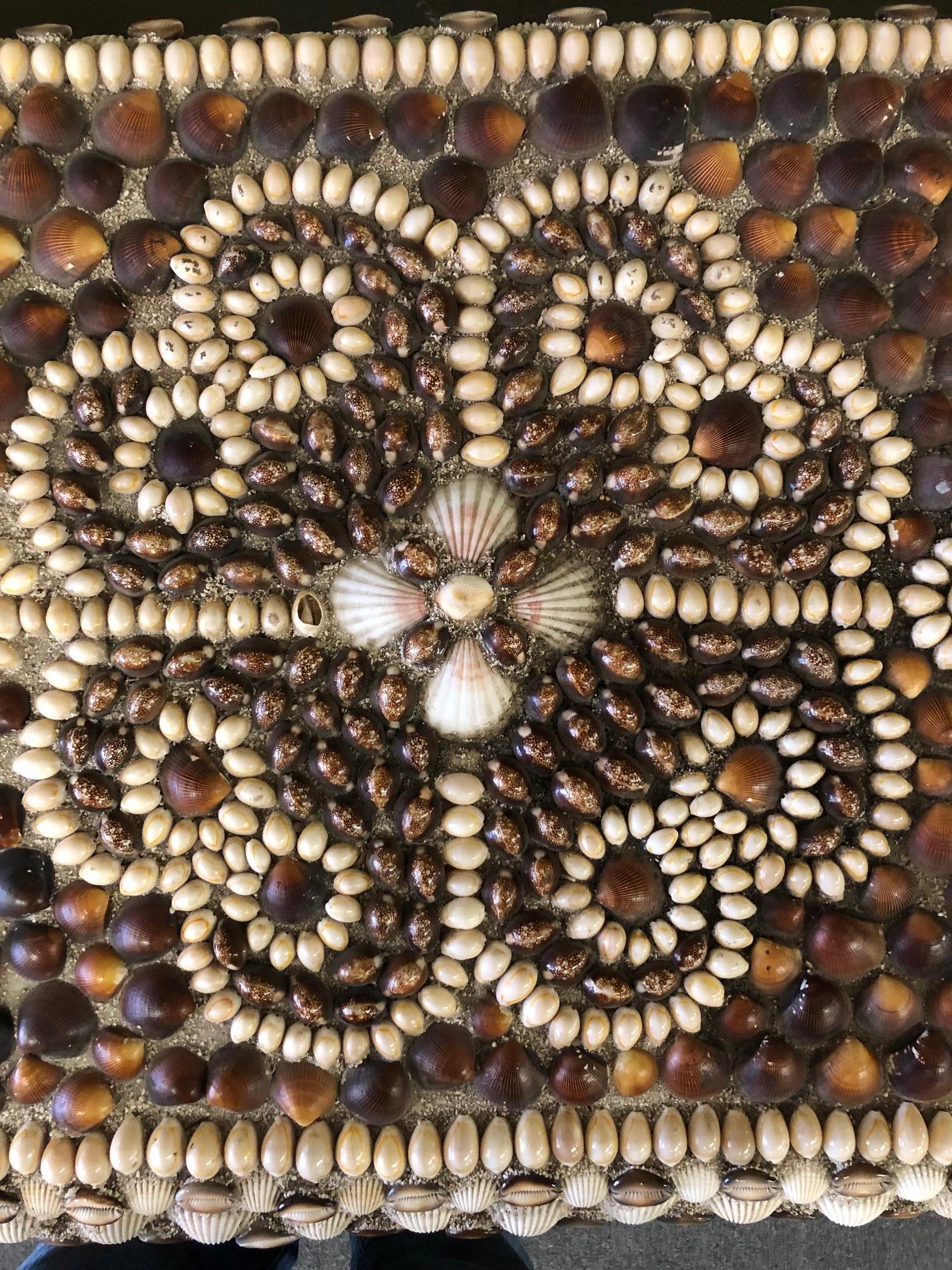 French Seashell Encrusted Console / Entry Table 2