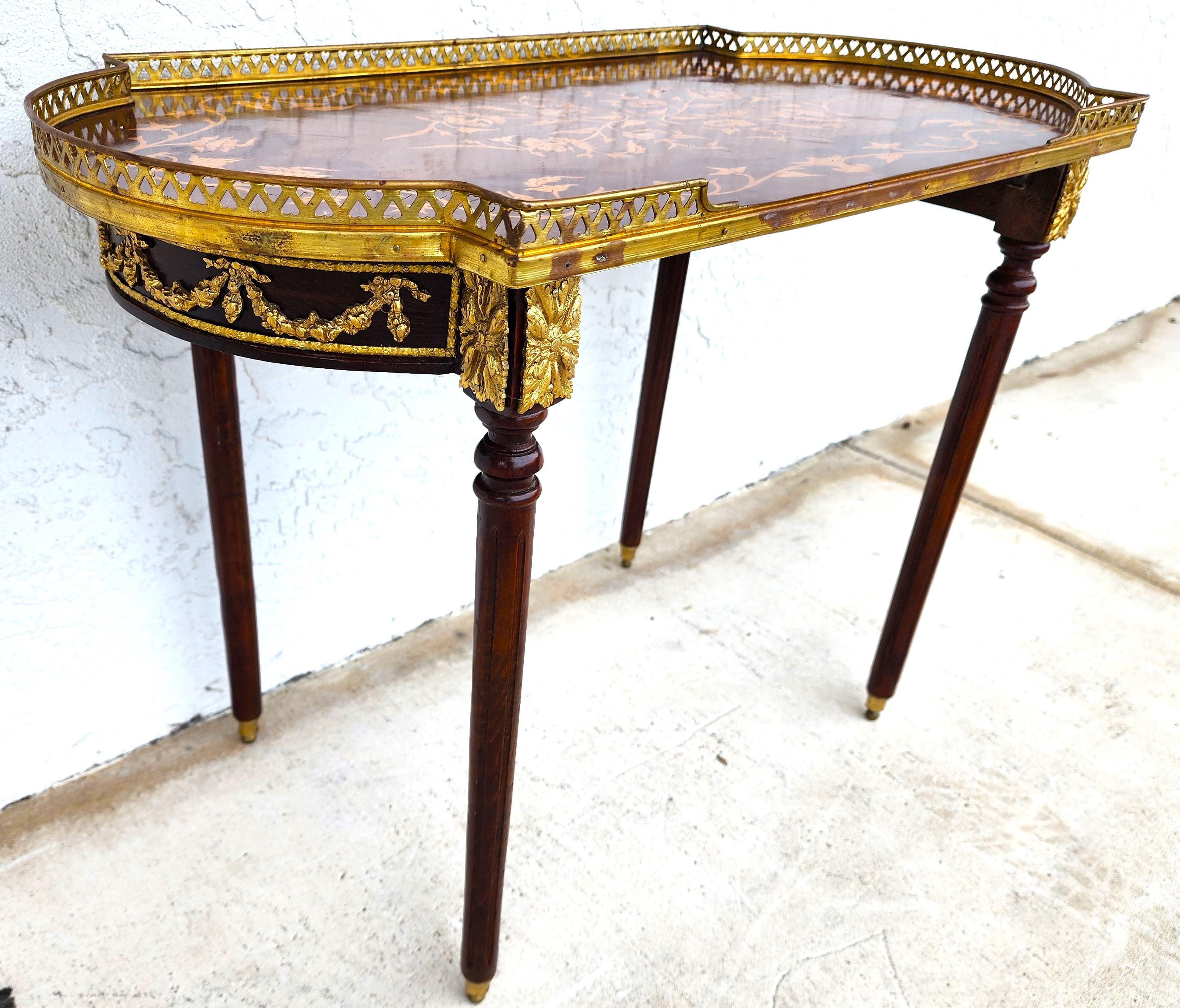 Brass French Louis XV Serving Tray Table