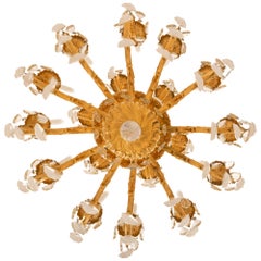 French Louis XV St. Ormolu, Rock Crystal & Baccarat Crystal Chandelier