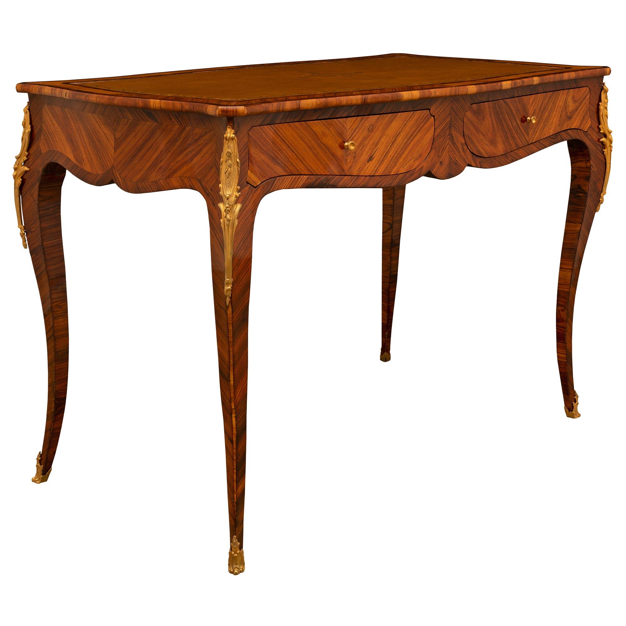 French Louis XV St. Tulipwood and Kingwood Side Table In Good Condition For Sale In West Palm Beach, FL