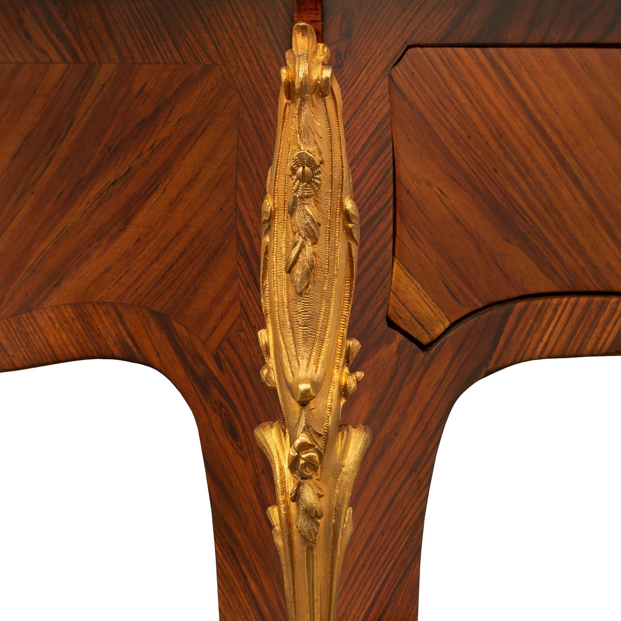 French Louis XV St. Tulipwood and Kingwood Side Table For Sale 3