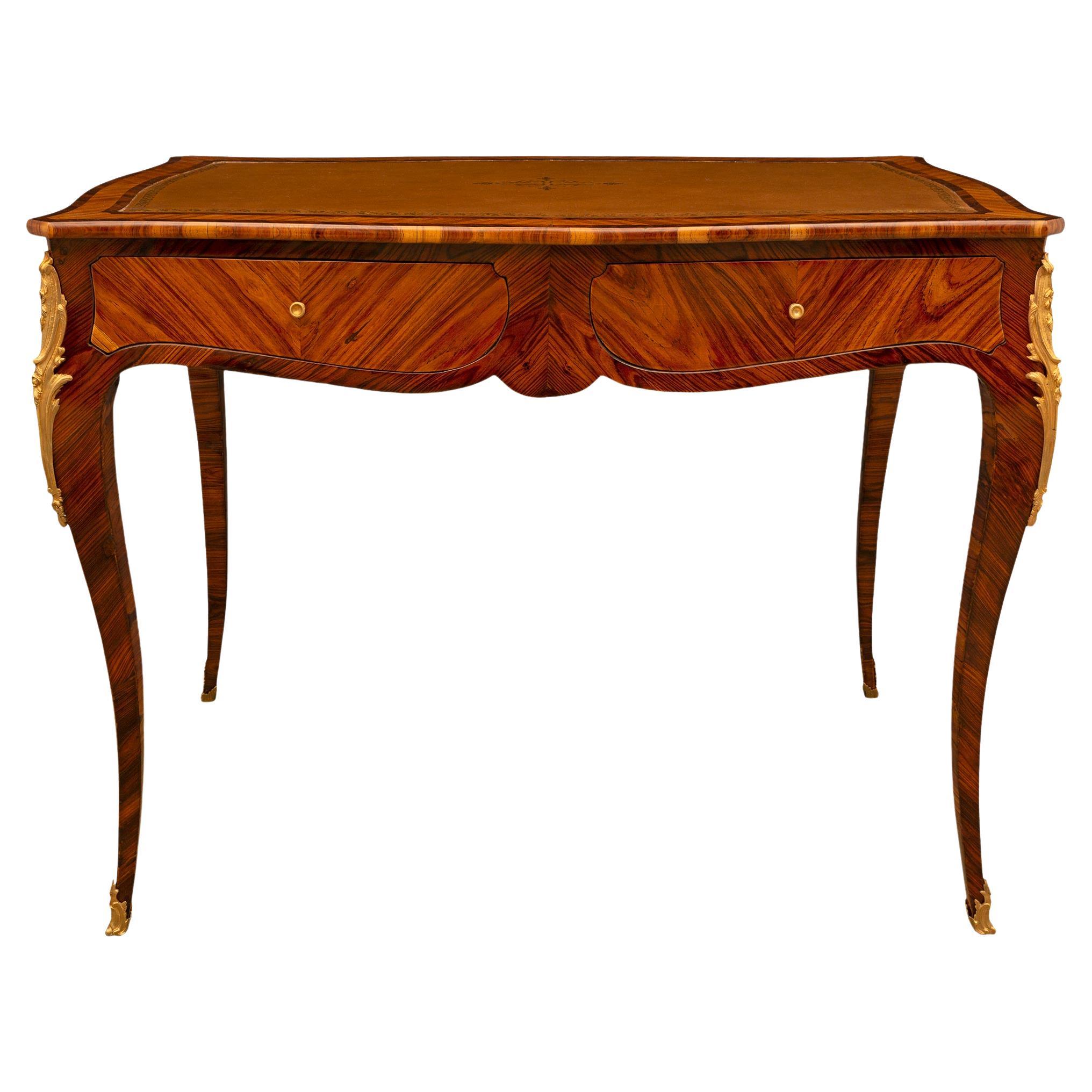 French Louis XV St. Tulipwood and Kingwood Side Table For Sale