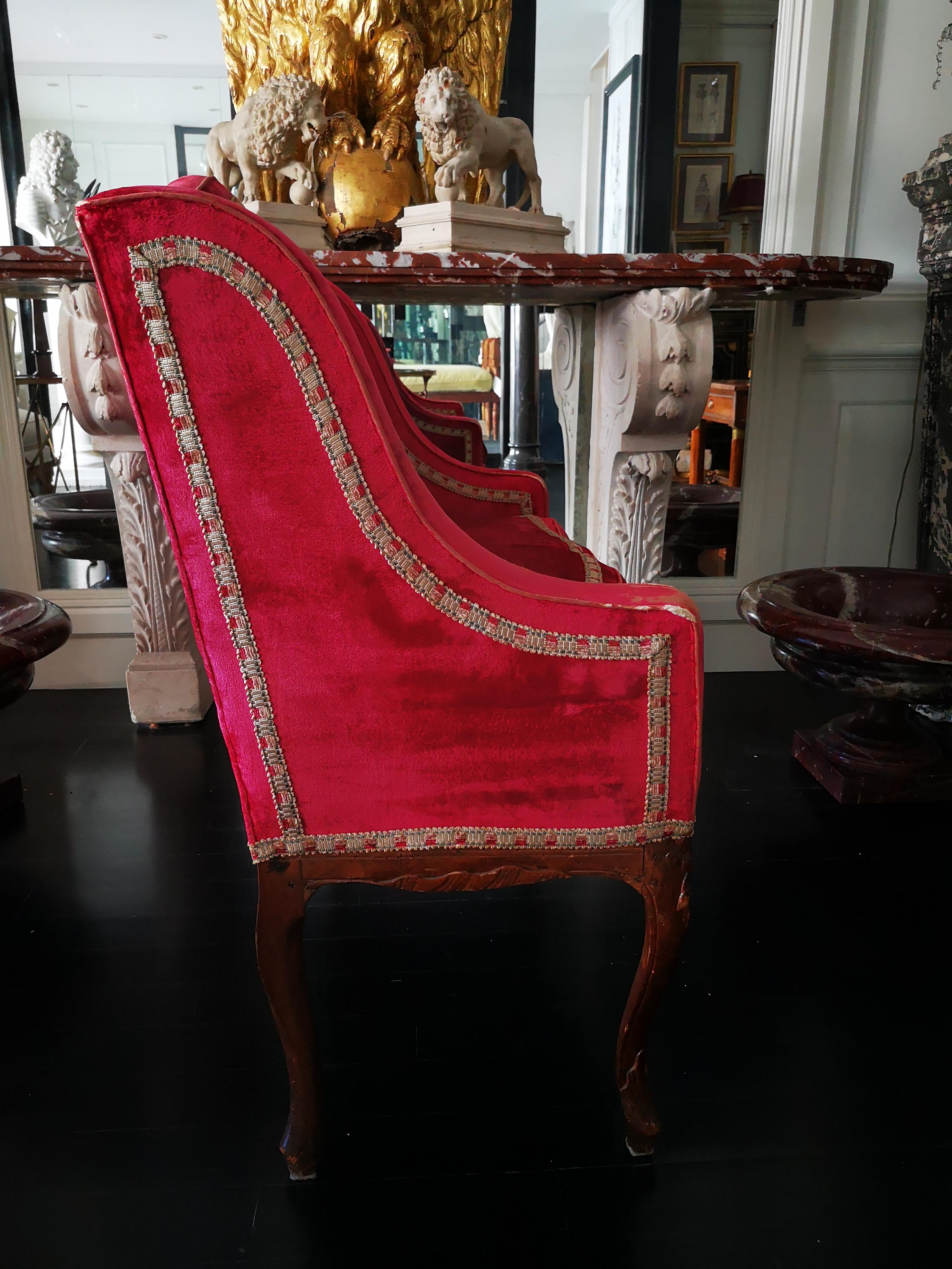 18th Century and Earlier French Louis XV Style Provencal Banquette 'Narrow Settee'