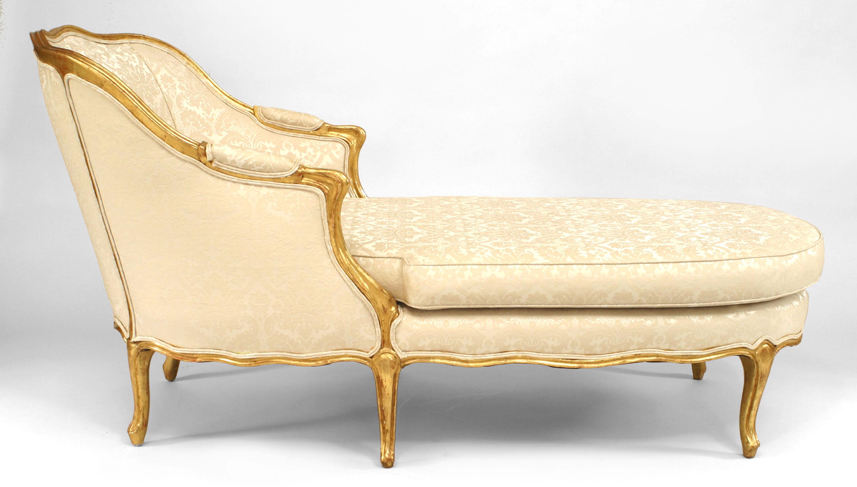 Vergoldete Chaiselongue im Louis-XV-Stil des 19. und 20. Jahrhunderts (Louis XV.) im Angebot