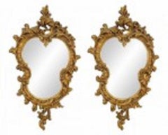 French Louis XV Style '19th-20th Century' Gold Painted Wall Mirrors