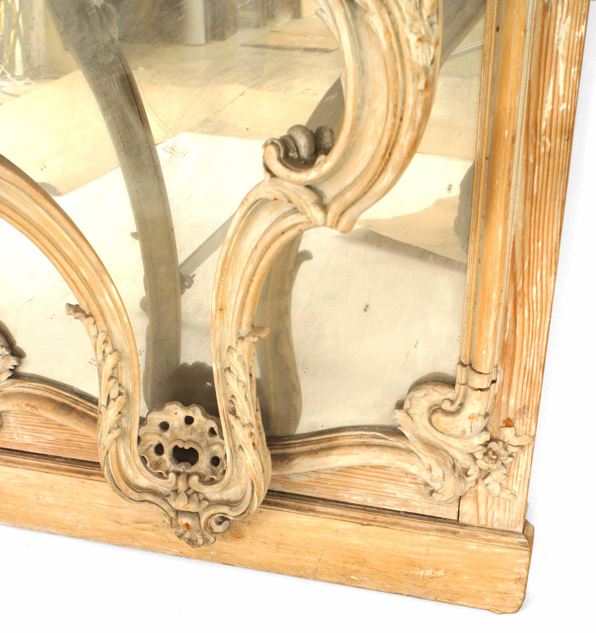 French Louis XV Style Console Table and Mirror For Sale 1