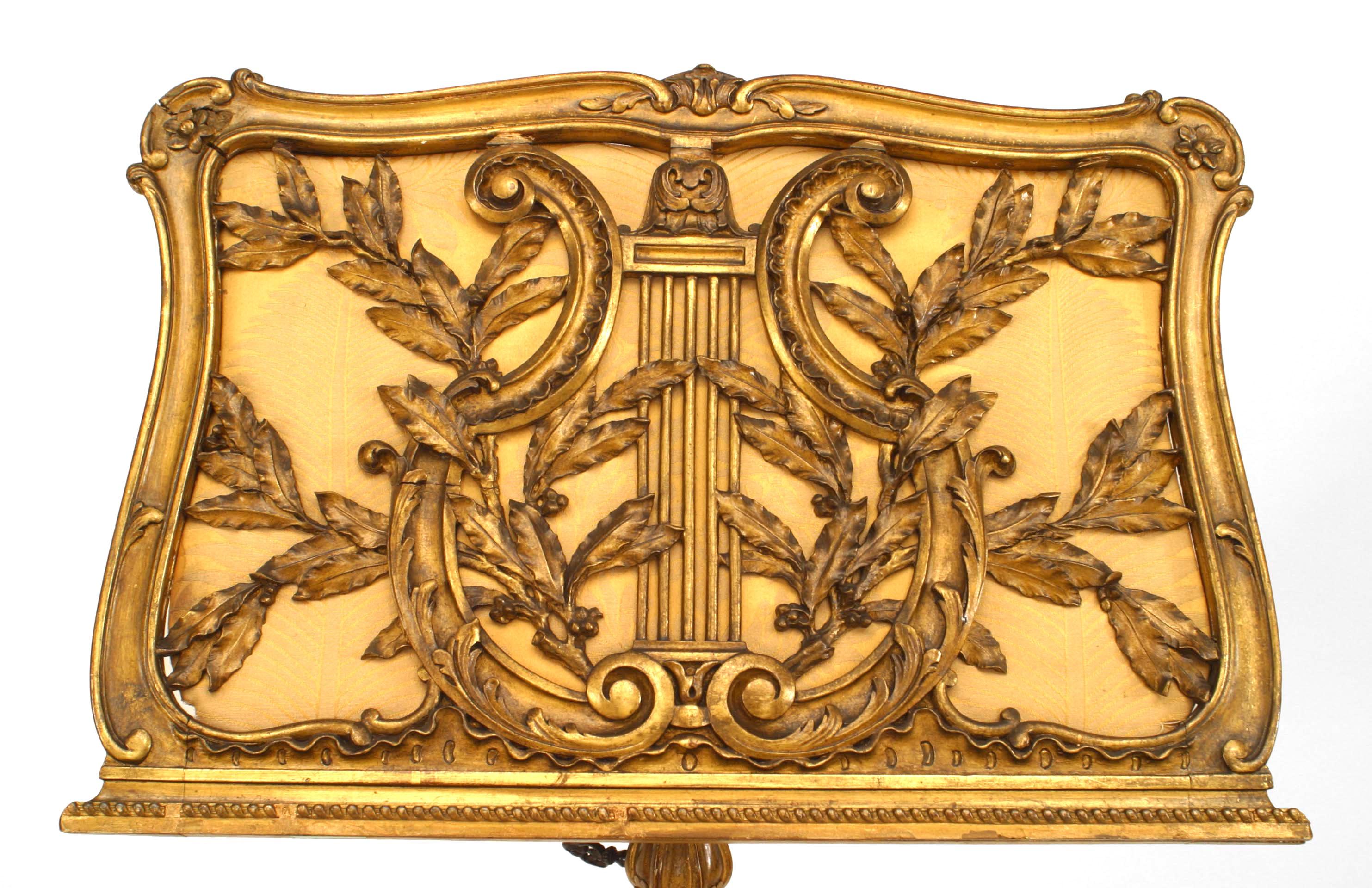 French Louis XV Gilt Double Music Stand For Sale