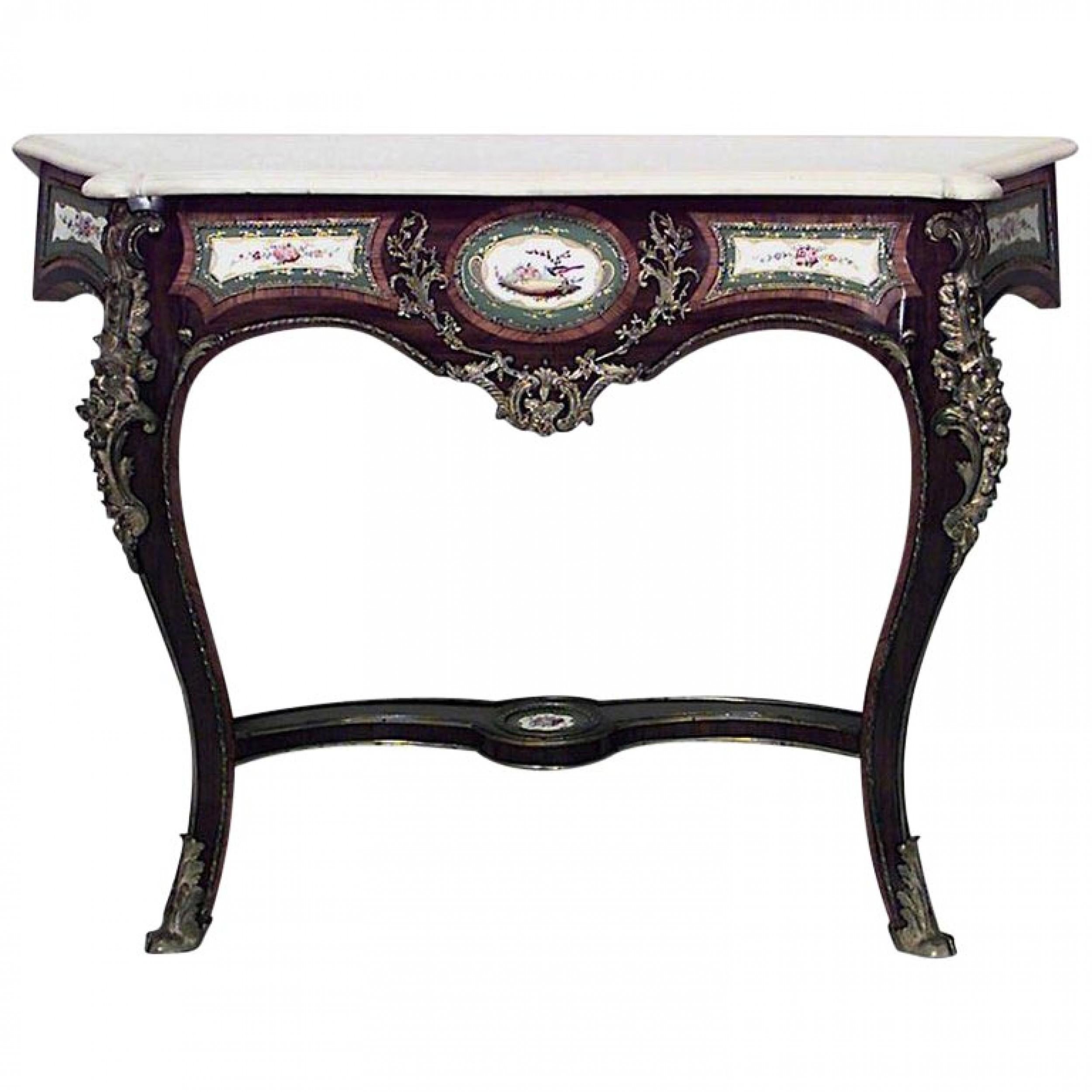 Bronze French Louis XV Style '19th Century' Kingwood Bracket Console