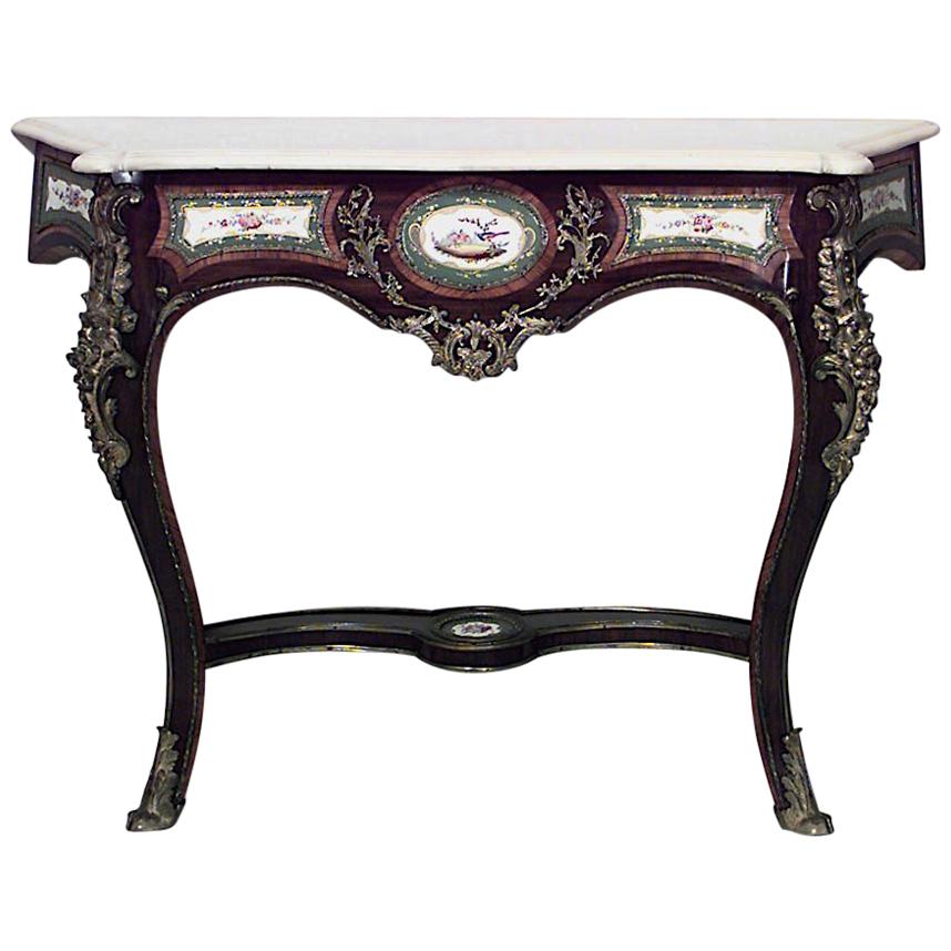 French Louis XV Style '19th Century' Kingwood Bracket Console