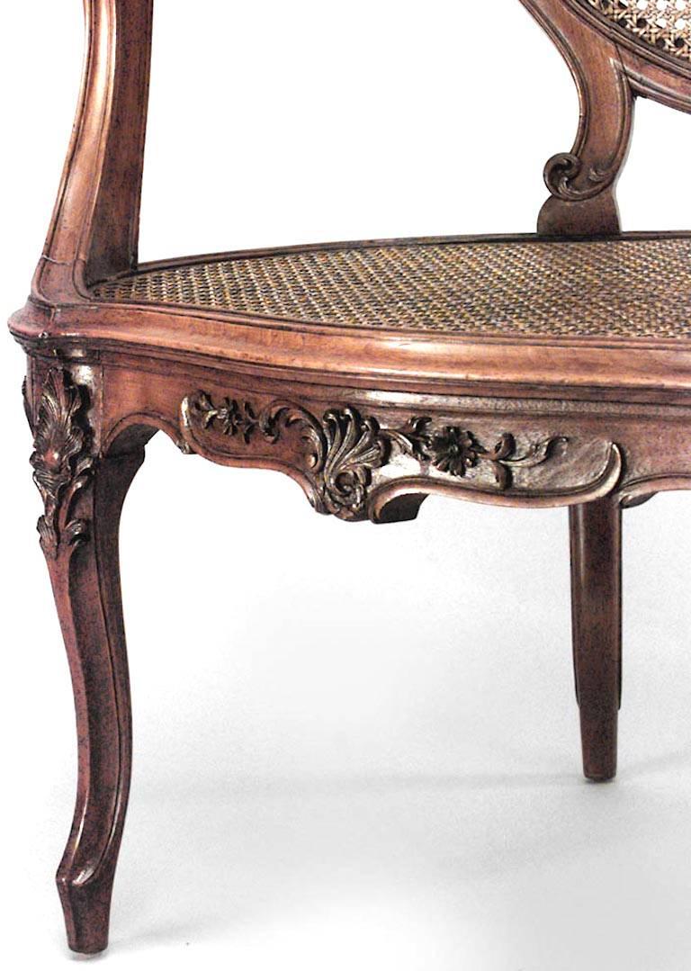 French Louis XV Style 19th Century Walnut Loveseat For Sale 2