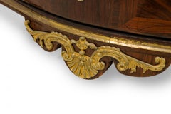 French Louis XV Style 3-Drawer Marble Top Kingwood Veneer Bronze Mounted Chest