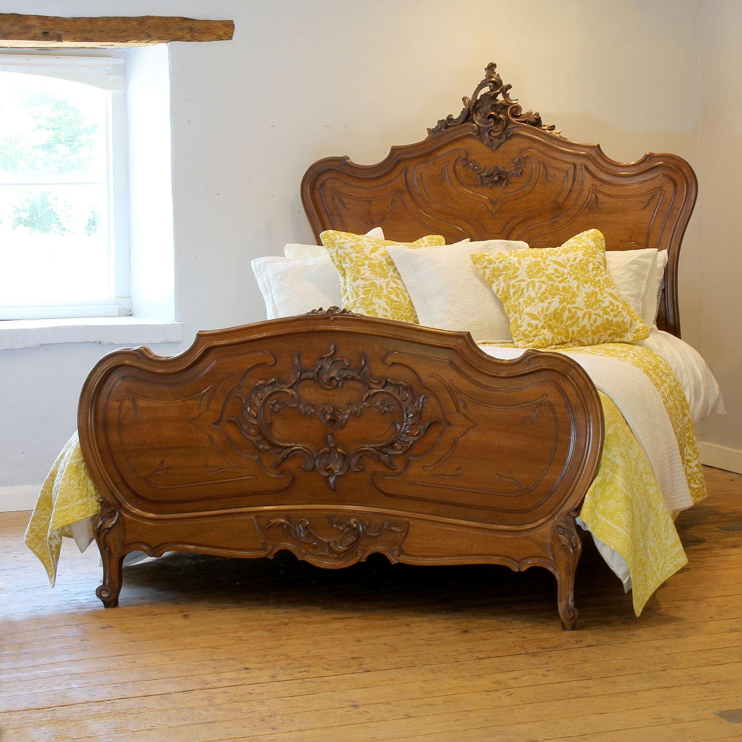 French Louis XV Style Antique Bed in Walnut, WK192 For Sale at 1stDibs ...