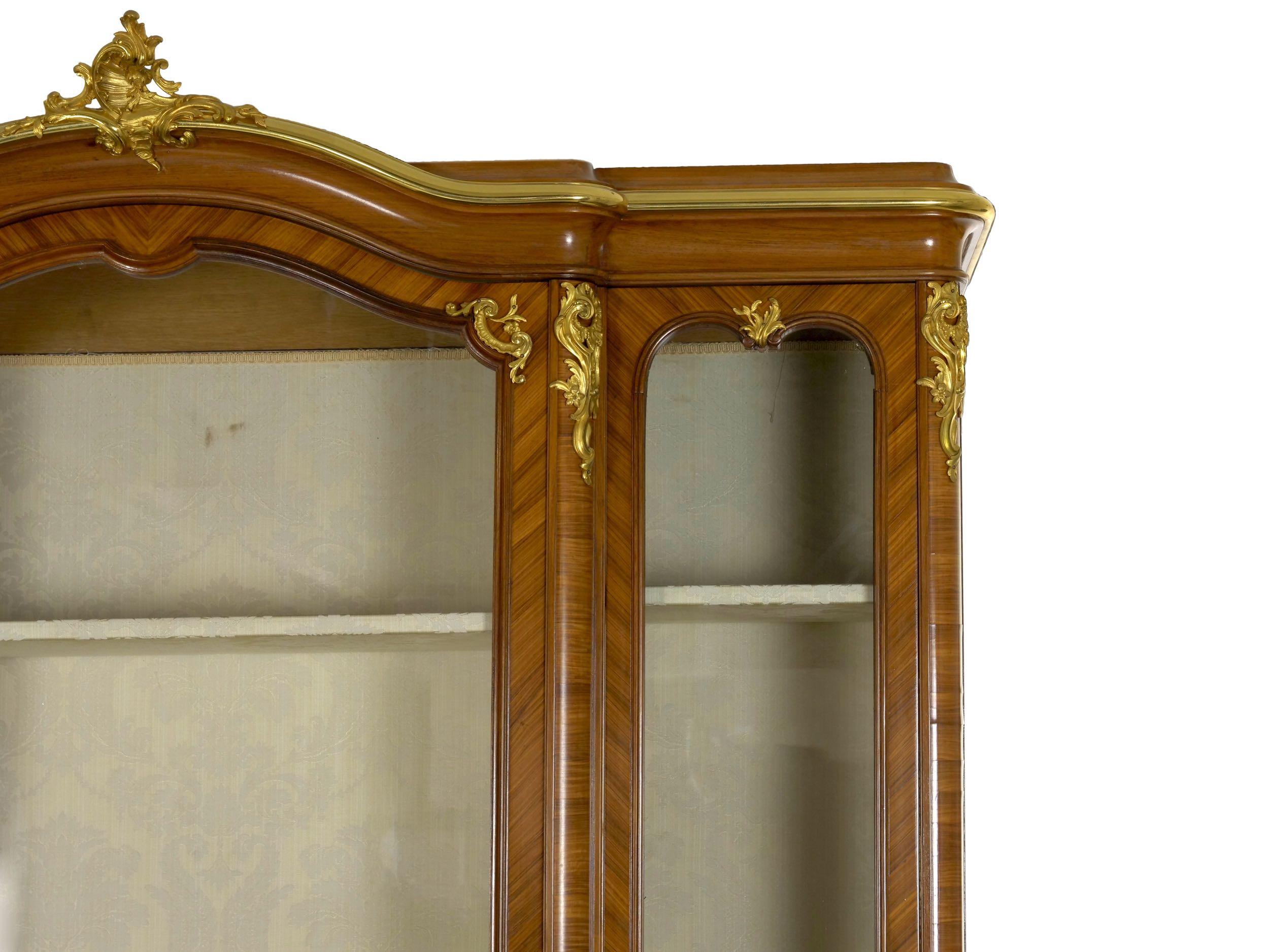 French Louis XV Style Antique Bookcase Cabinet Bookshelf by Schmit & Cie 2