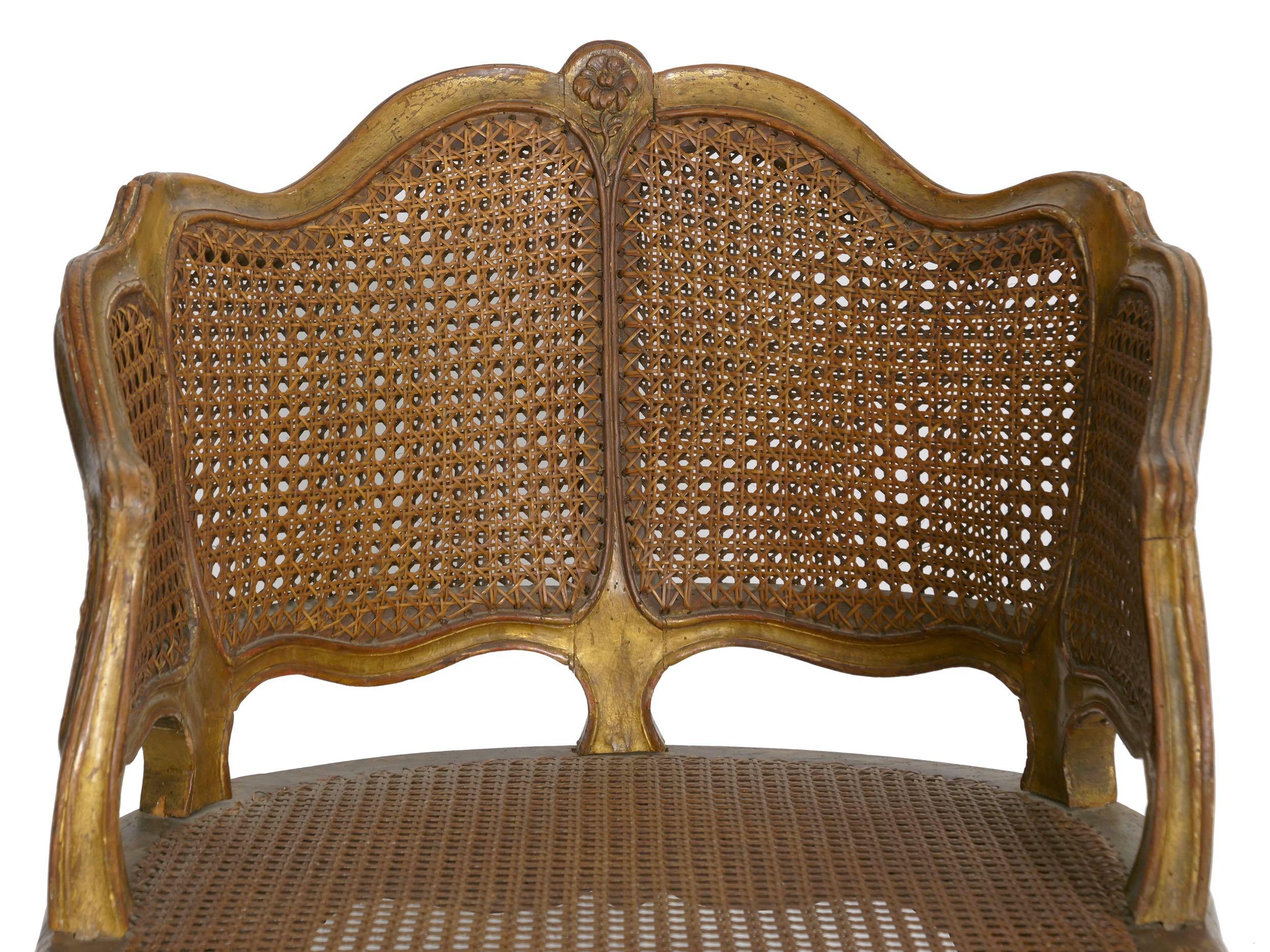 French Louis XV Style Antique Duchesse Brisée Armchair Lounge, 19th Century 13