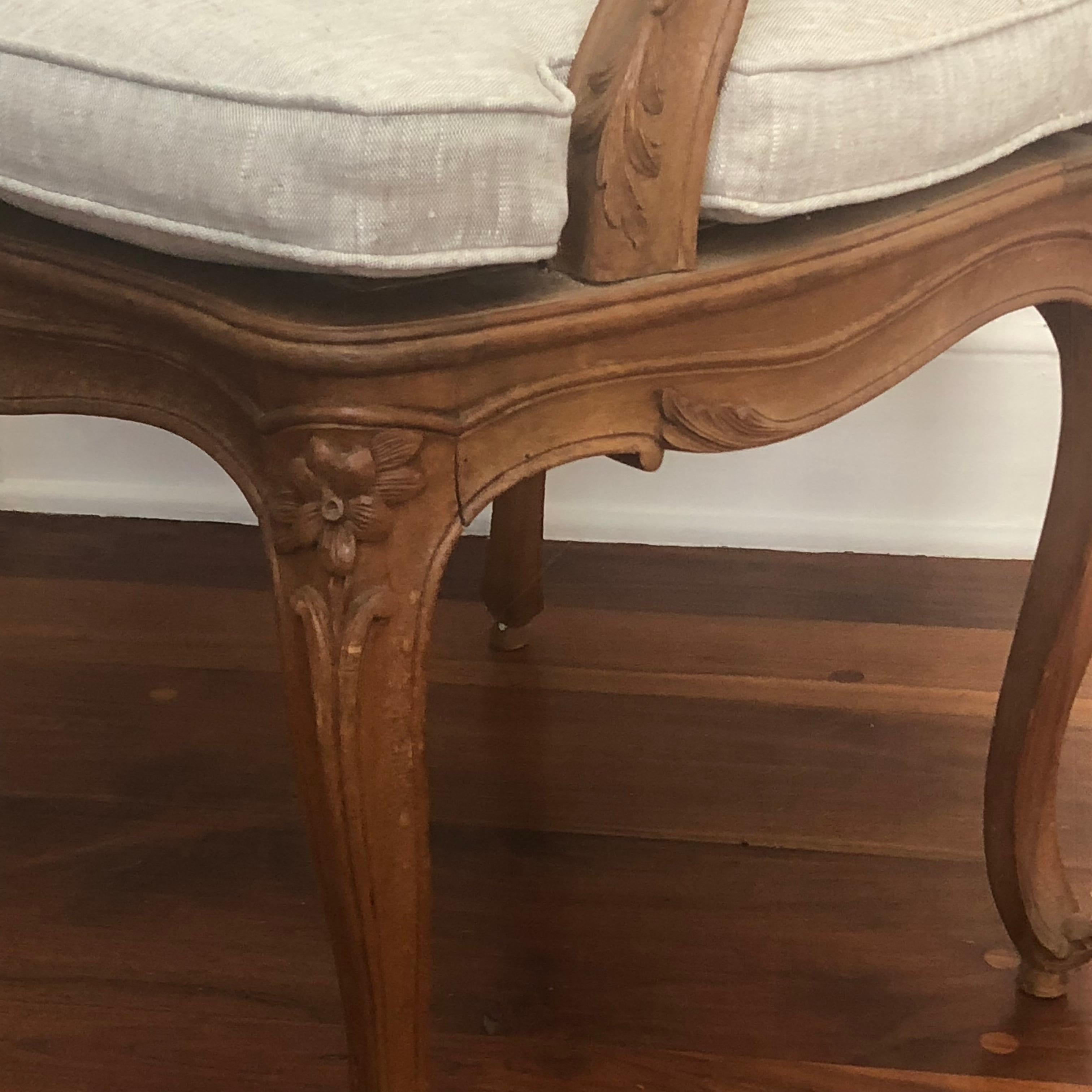 French Louis XV Style Armchair In Good Condition In Doylestown, PA