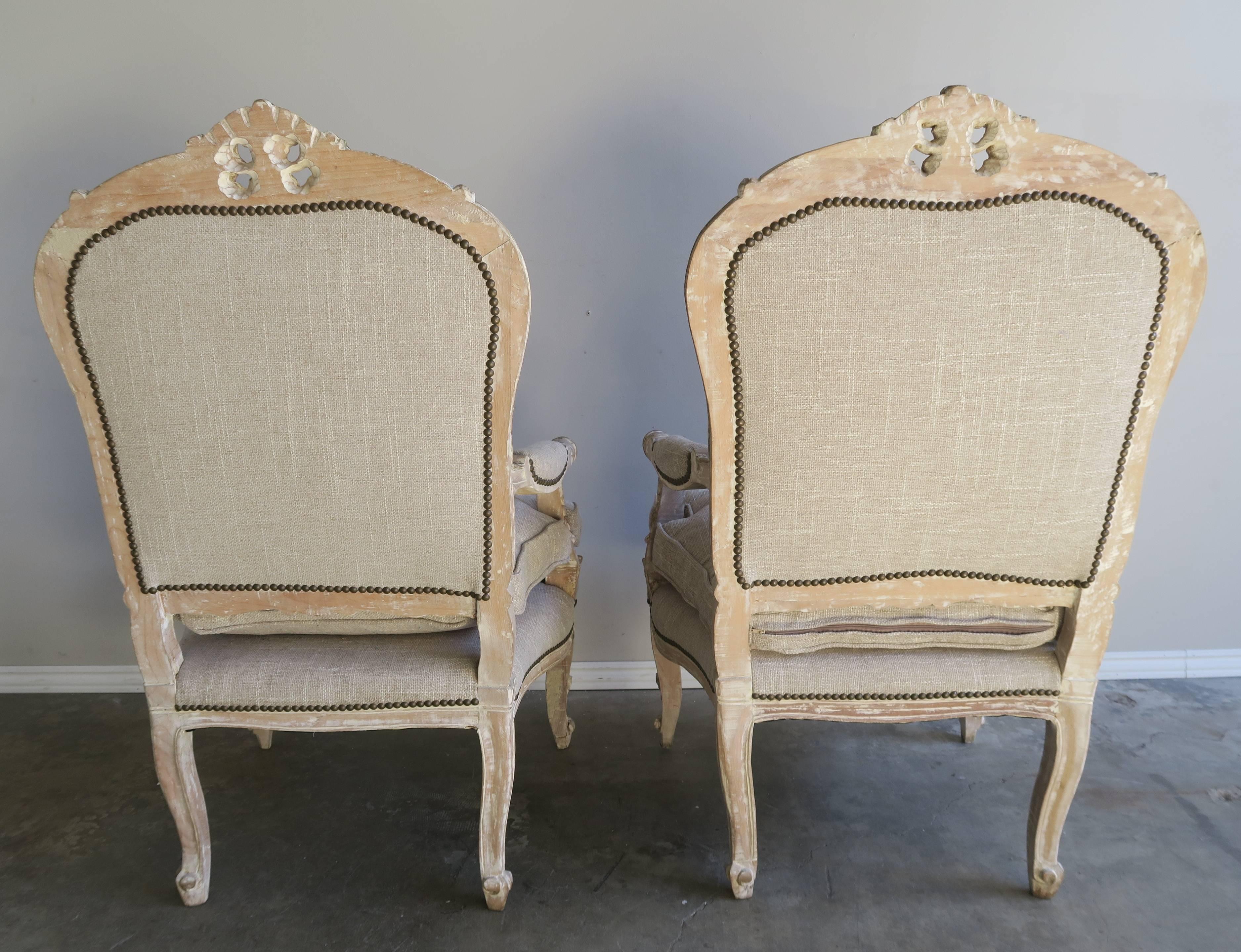French Louis XV Style Armchairs, circa 1930s, Pair 2