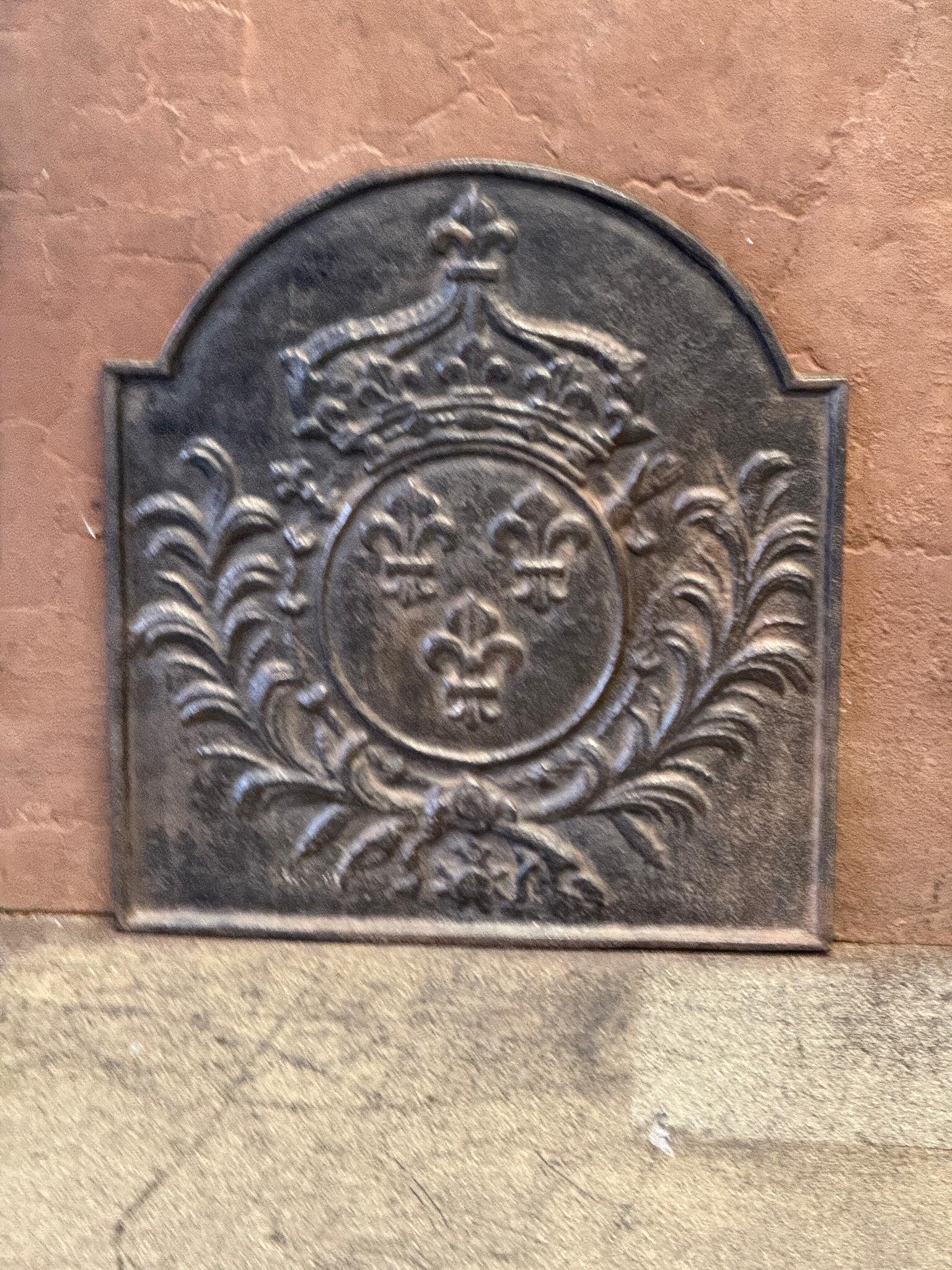 Bellissimo parafuoco francese del XX secolo in stile Luigi XV con le armi della Francia. Questo è lo stemma della Casa di Borbone, una casa reale originaria della Francia che divenne una dinastia importante in Europa. Ha dato vita a re per la Spagna