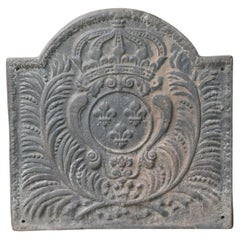 Vintage French Louis XV Style 
Arms of France
 Fireback / Backsplash