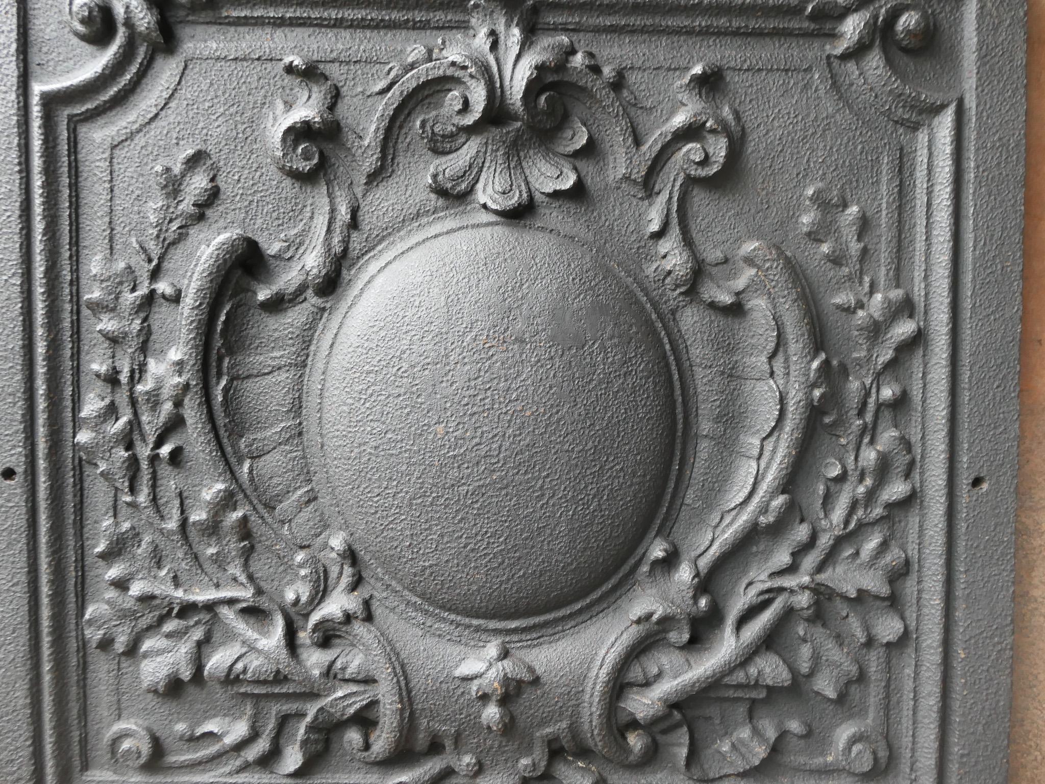Plaque de cheminée / dosseret de style Louis XV armoiries de France en vente 6