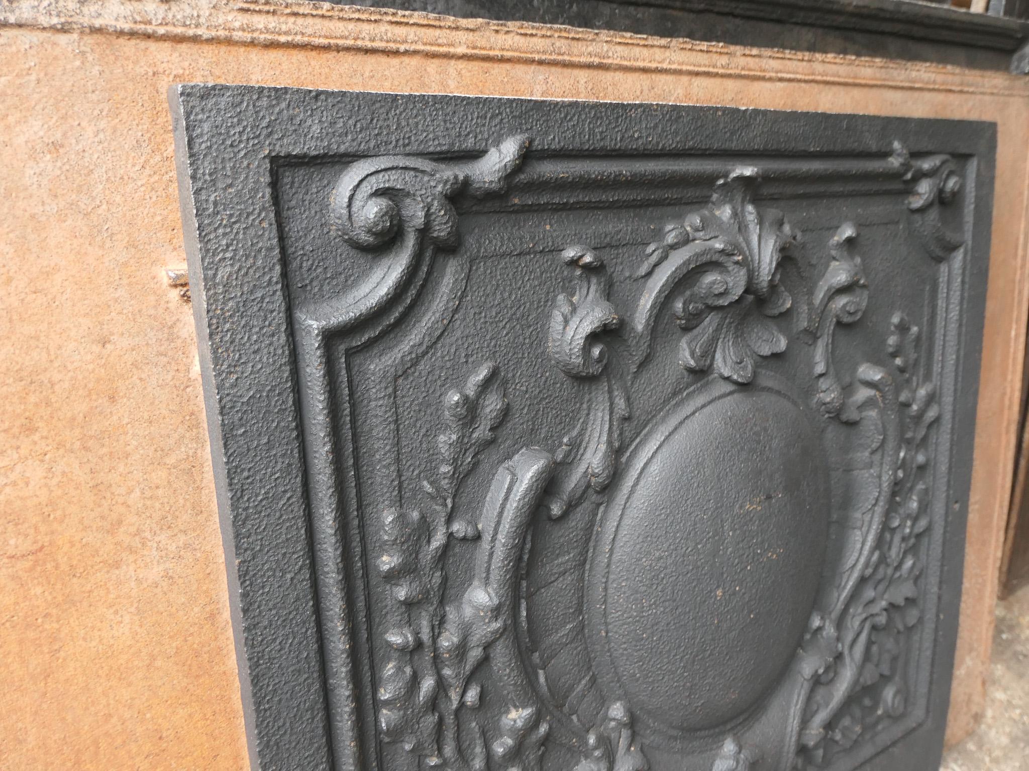 Plaque de cheminée / dosseret de style Louis XV armoiries de France en vente 7