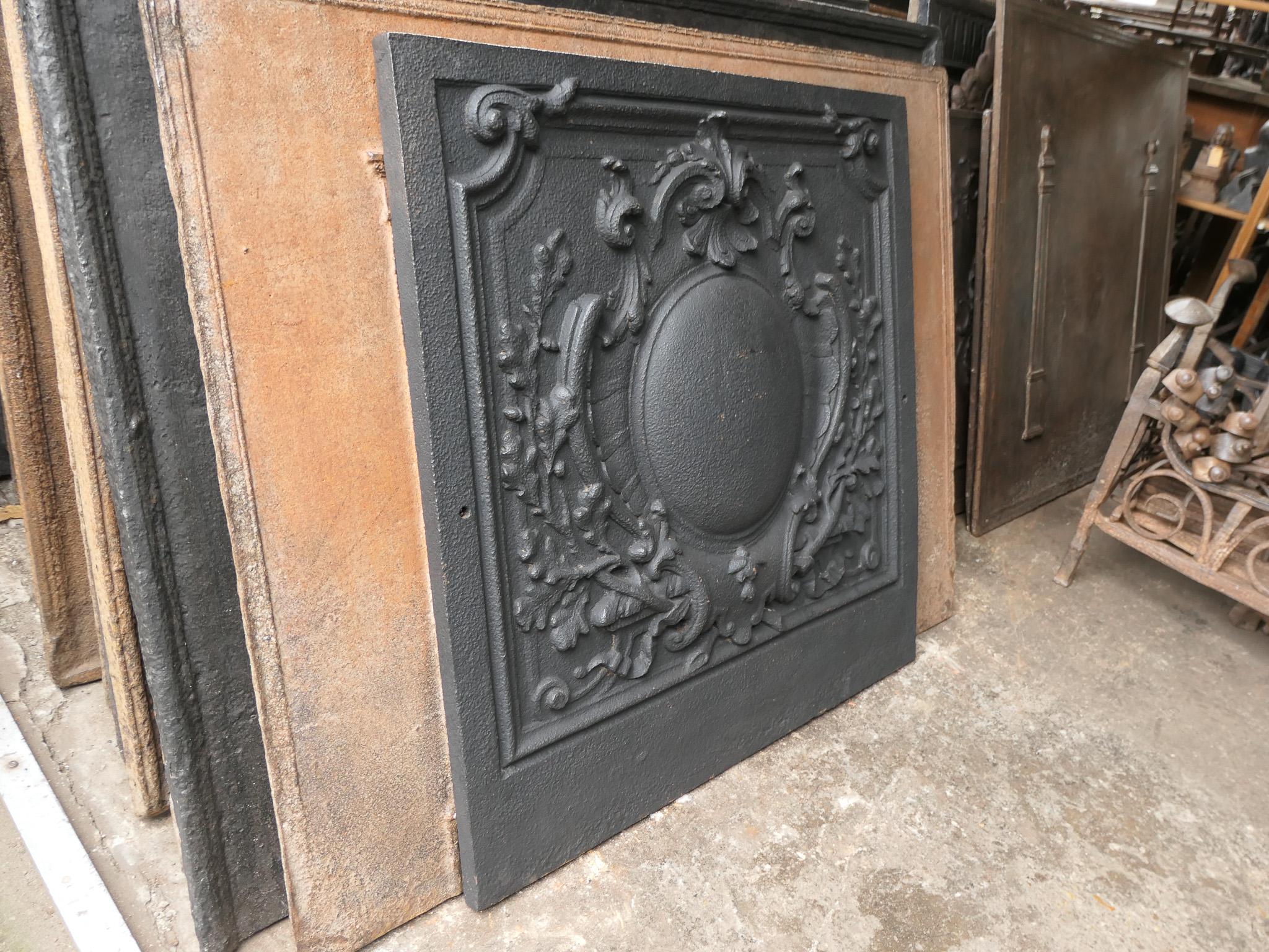 Plaque de cheminée / dosseret de style Louis XV armoiries de France en vente 9