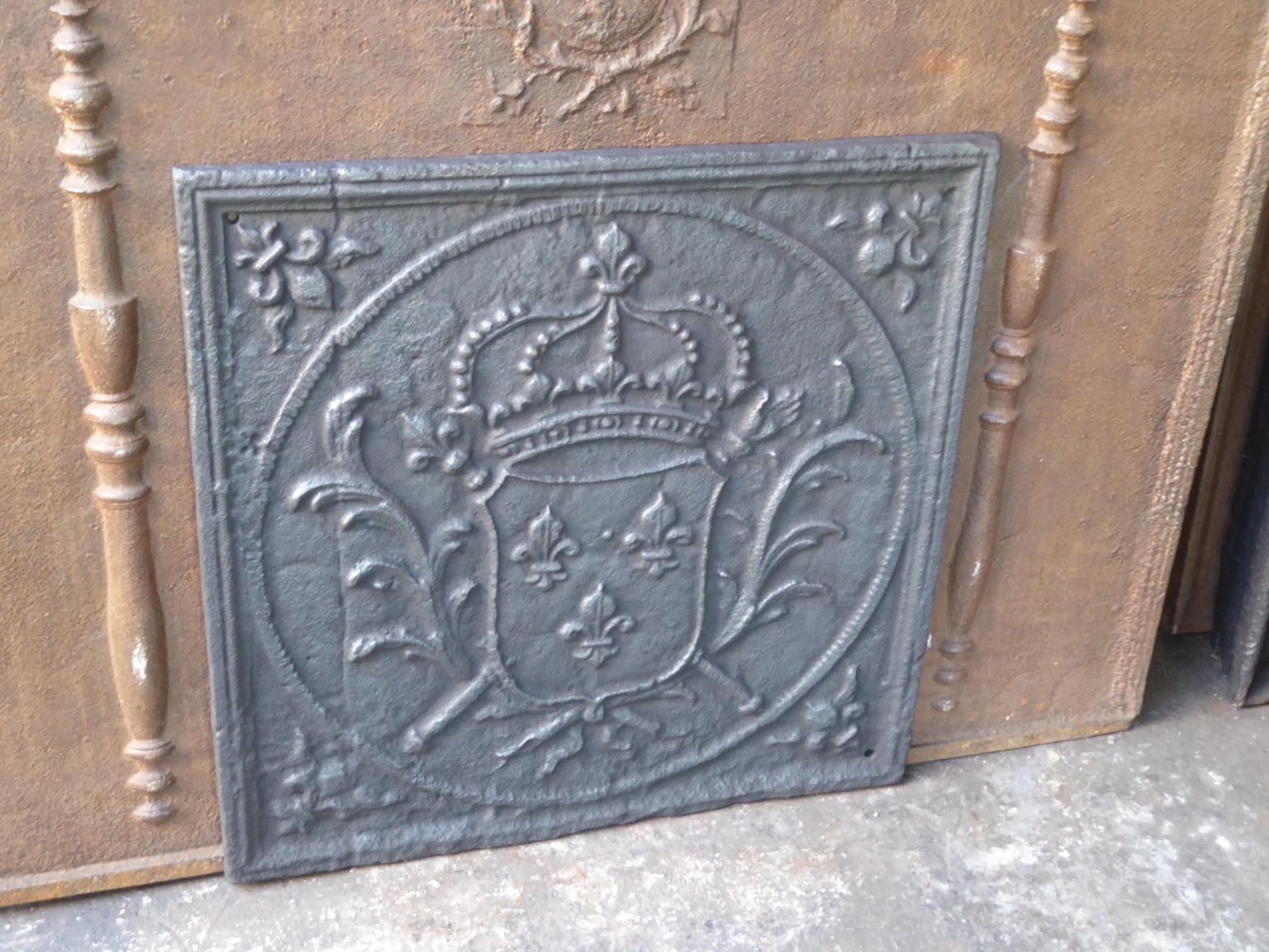 Cast French Louis XV Style 'Arms of France' Fireback