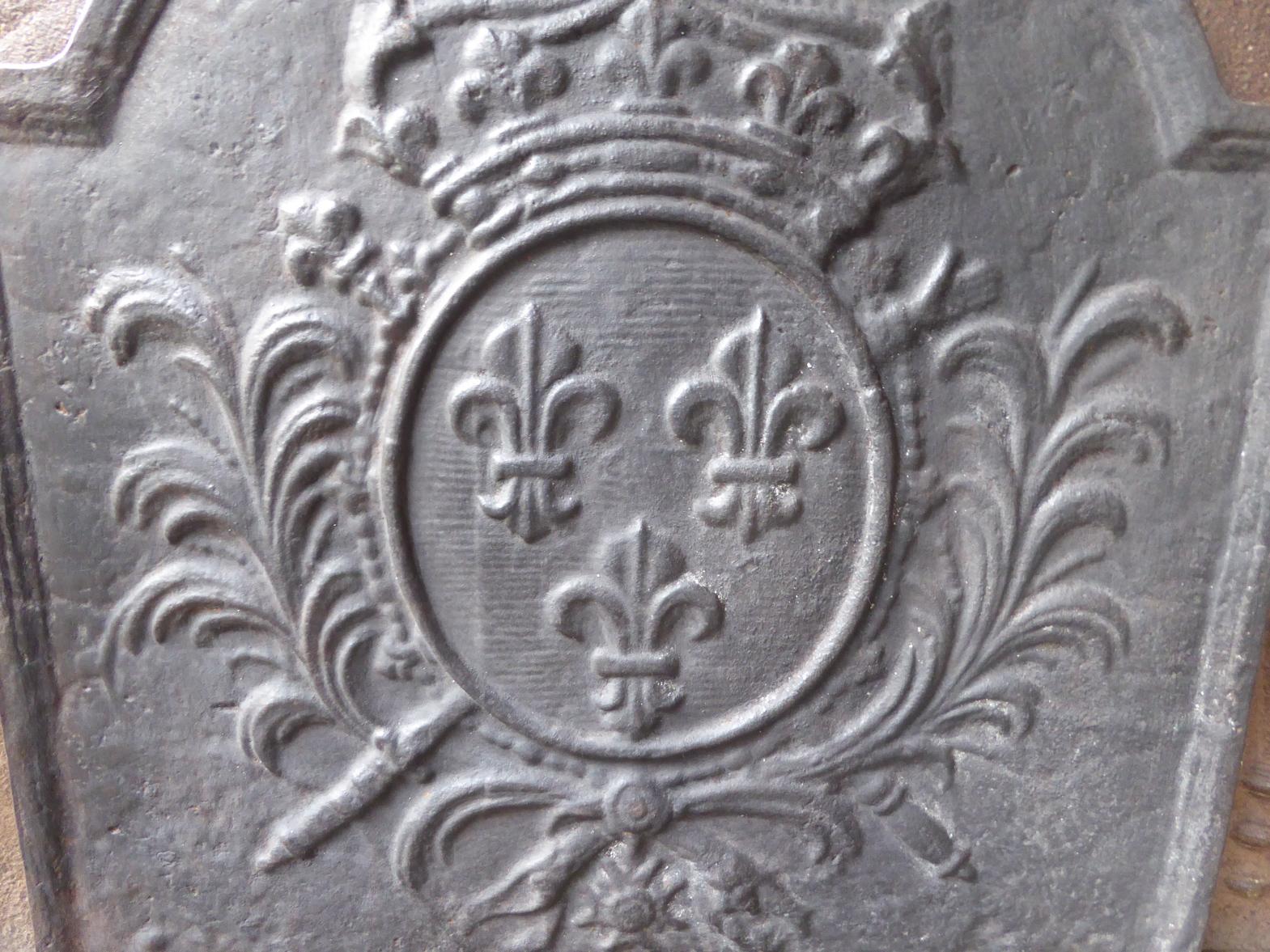 20th Century French Louis XV Style 'Arms of France' Fireback