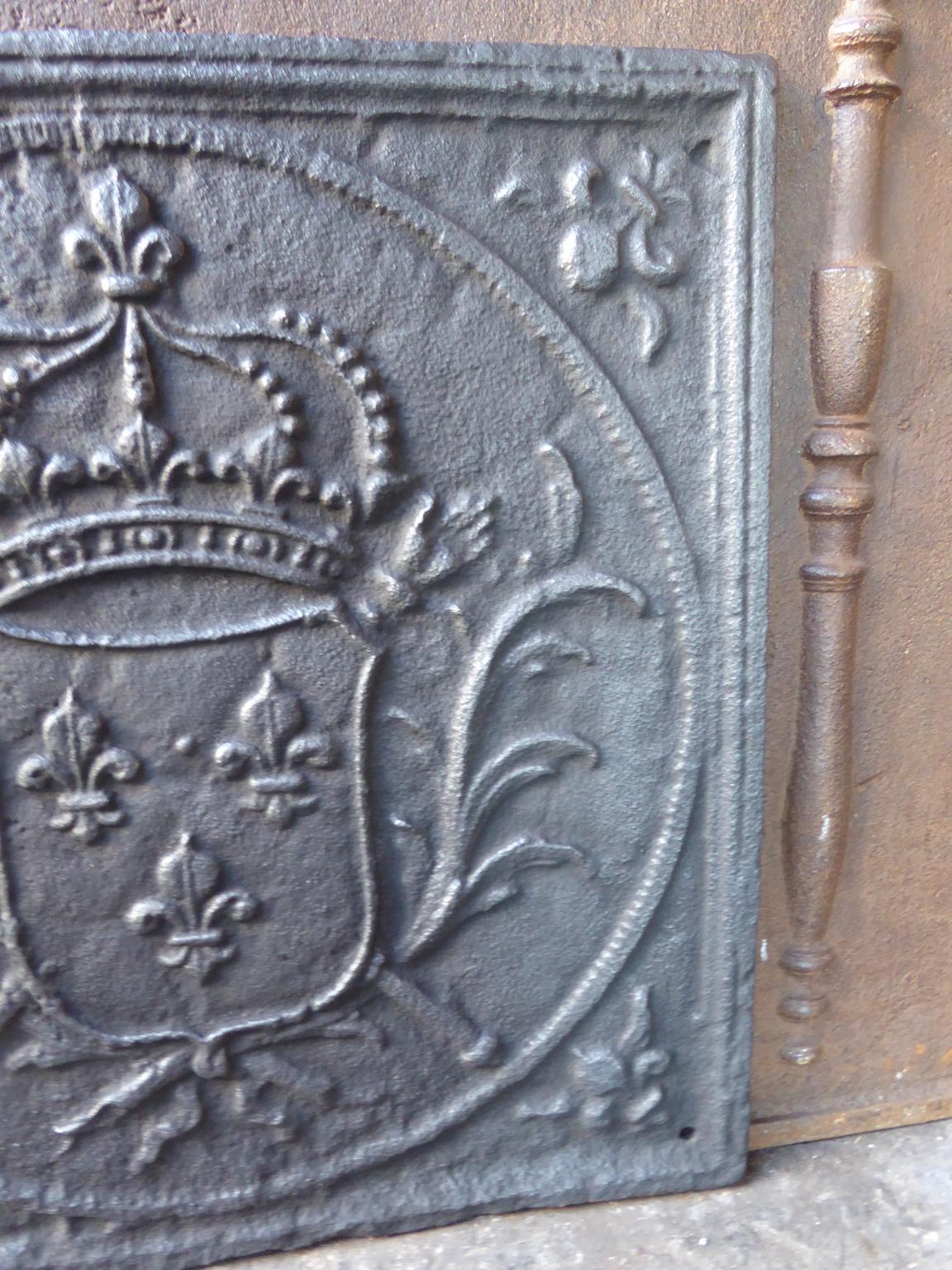 French Louis XV Style 'Arms of France' Fireback 1