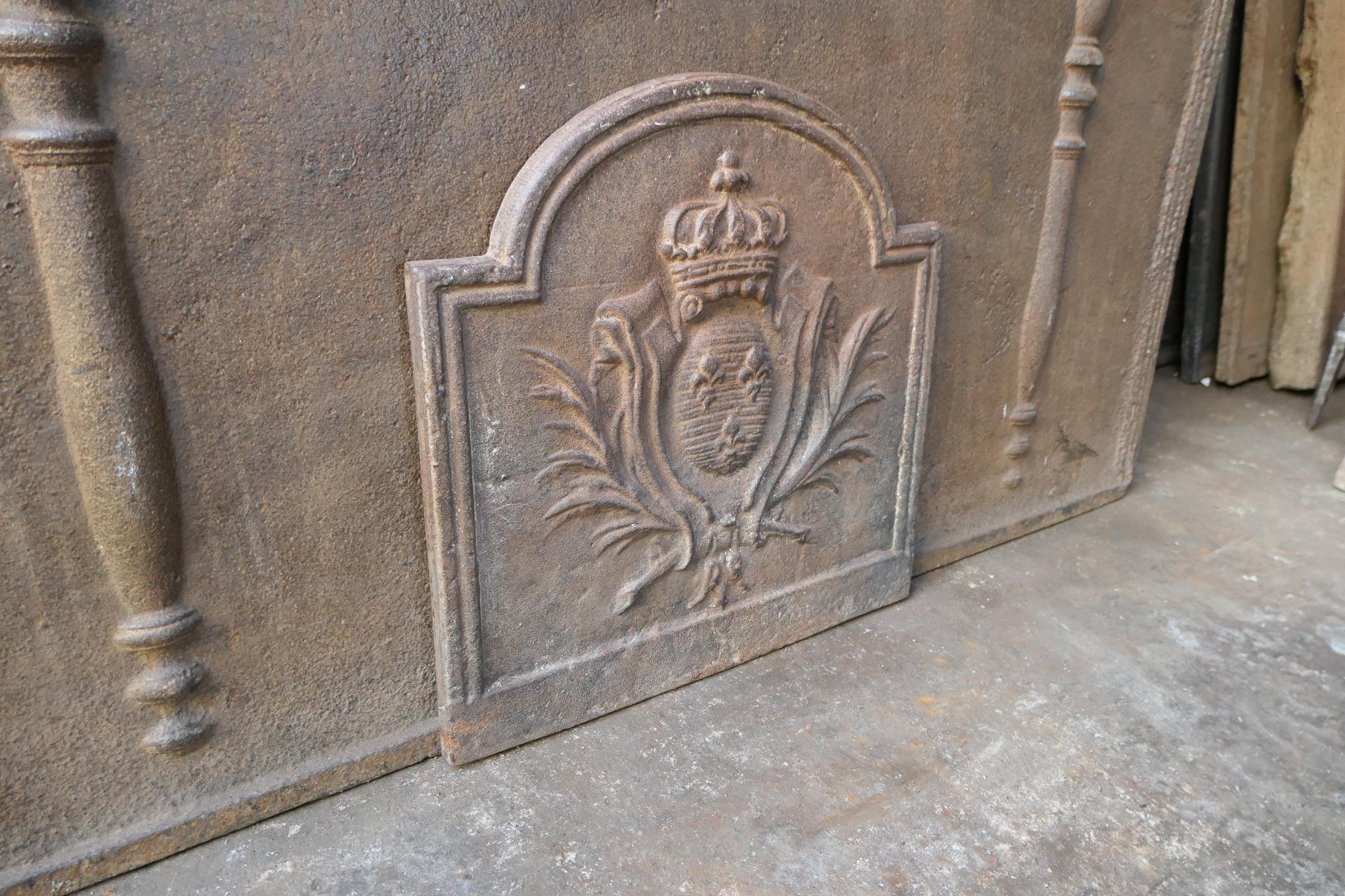French Louis XV Style 'Arms of France' Fireback 2