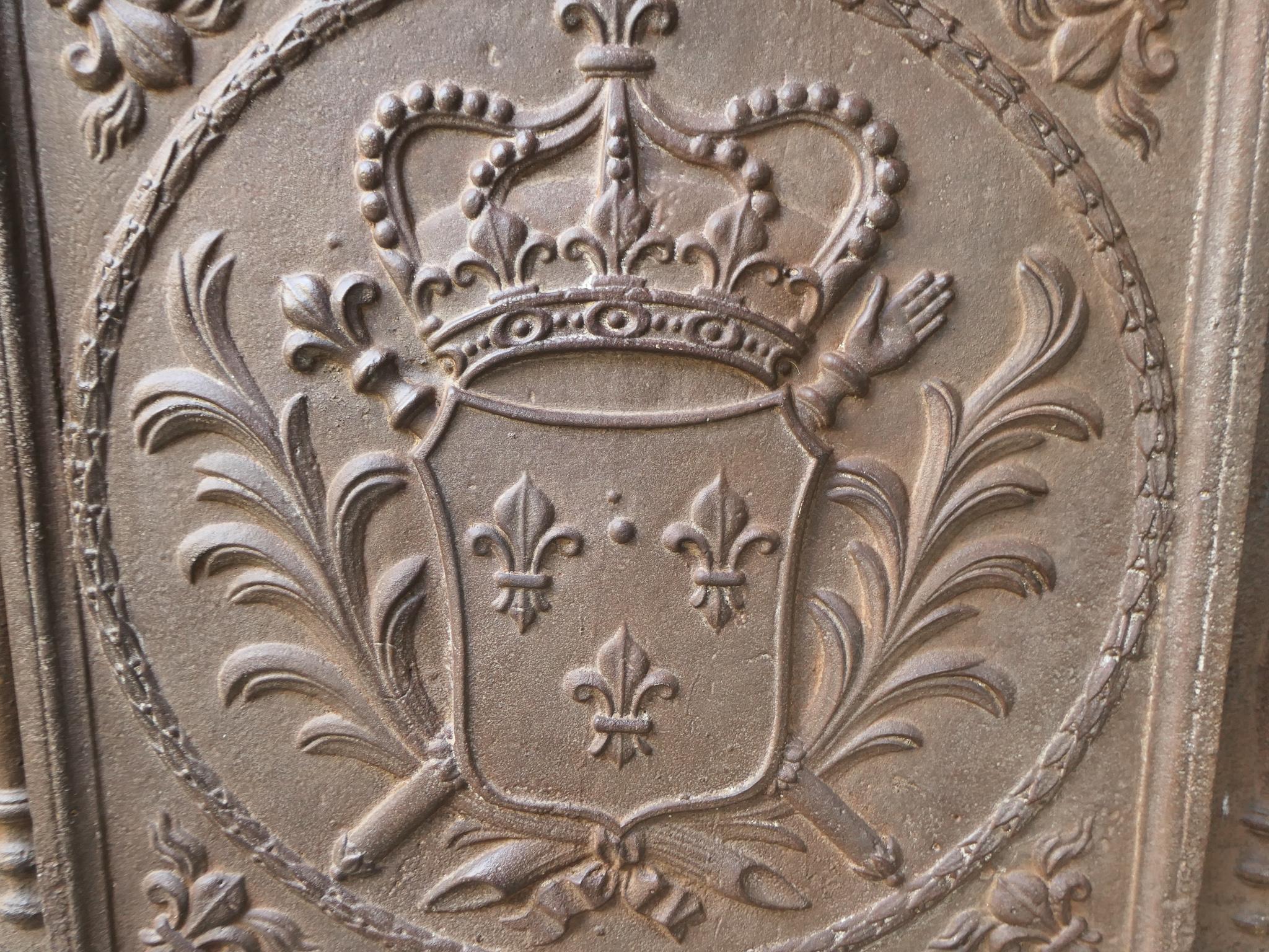 French Louis XV Style Arms of France Fireback 2