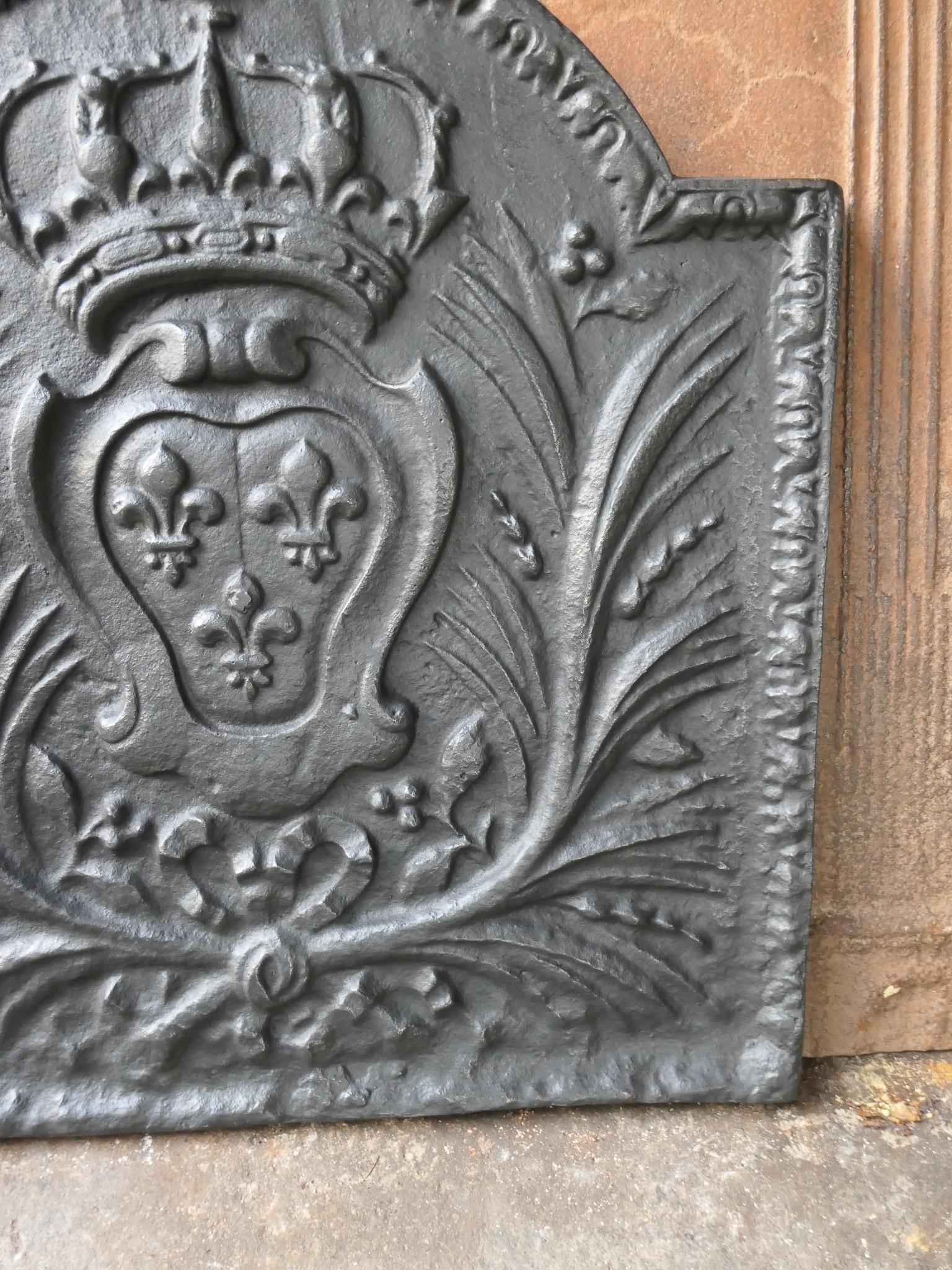 French Louis XV Style 'Arms of France' Fireback 3