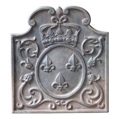 French Louis XV Style 'Arms of France' Fireback
