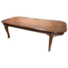 French Louis XV Style Beech and Walnut Banquet Table