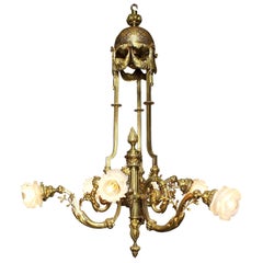 French Louis XV Style Belle Époque Empire Revival Style Gilt Bronze Chandelier