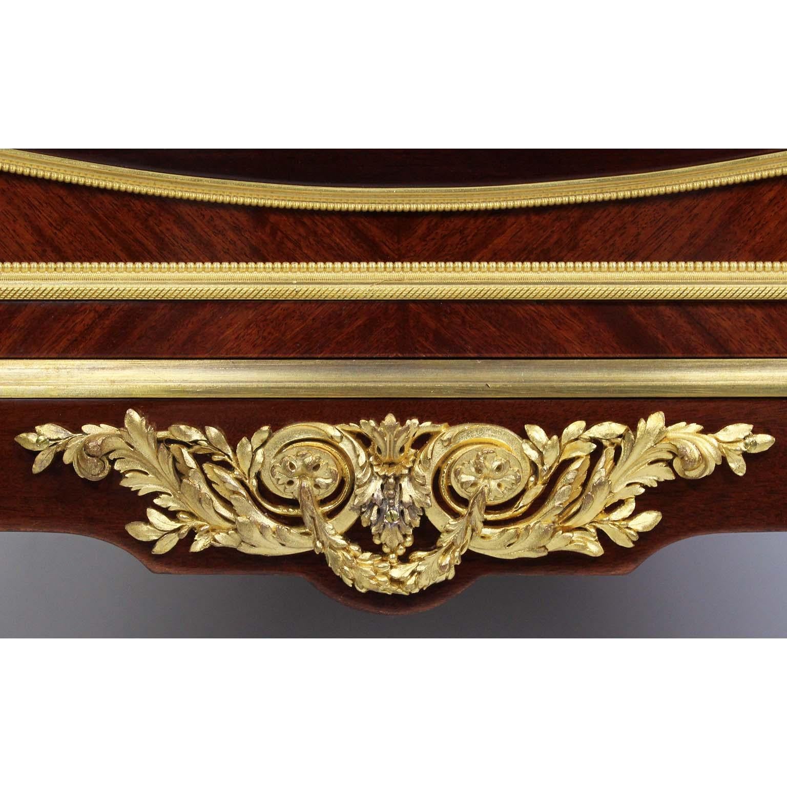 French Louis XV Style Belle Époque Mahogany & Ormolu-Mounted Vitrine Attr. Linke For Sale 14