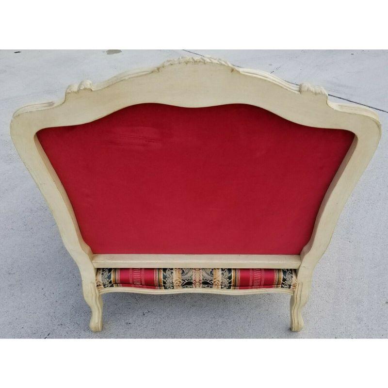 French Louis XV Style Bergere Armchair and Ottoman by Drexel Heritage In Good Condition In Lake Worth, FL