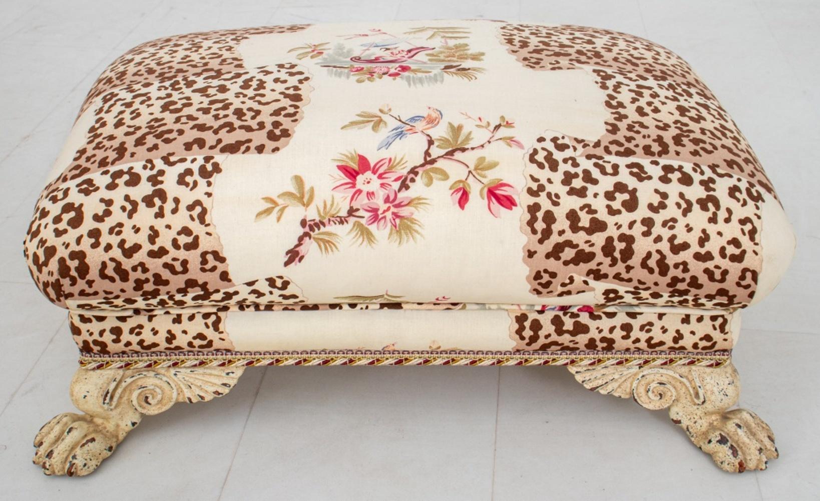 French Louis XV Style Bergere & Footstool 5