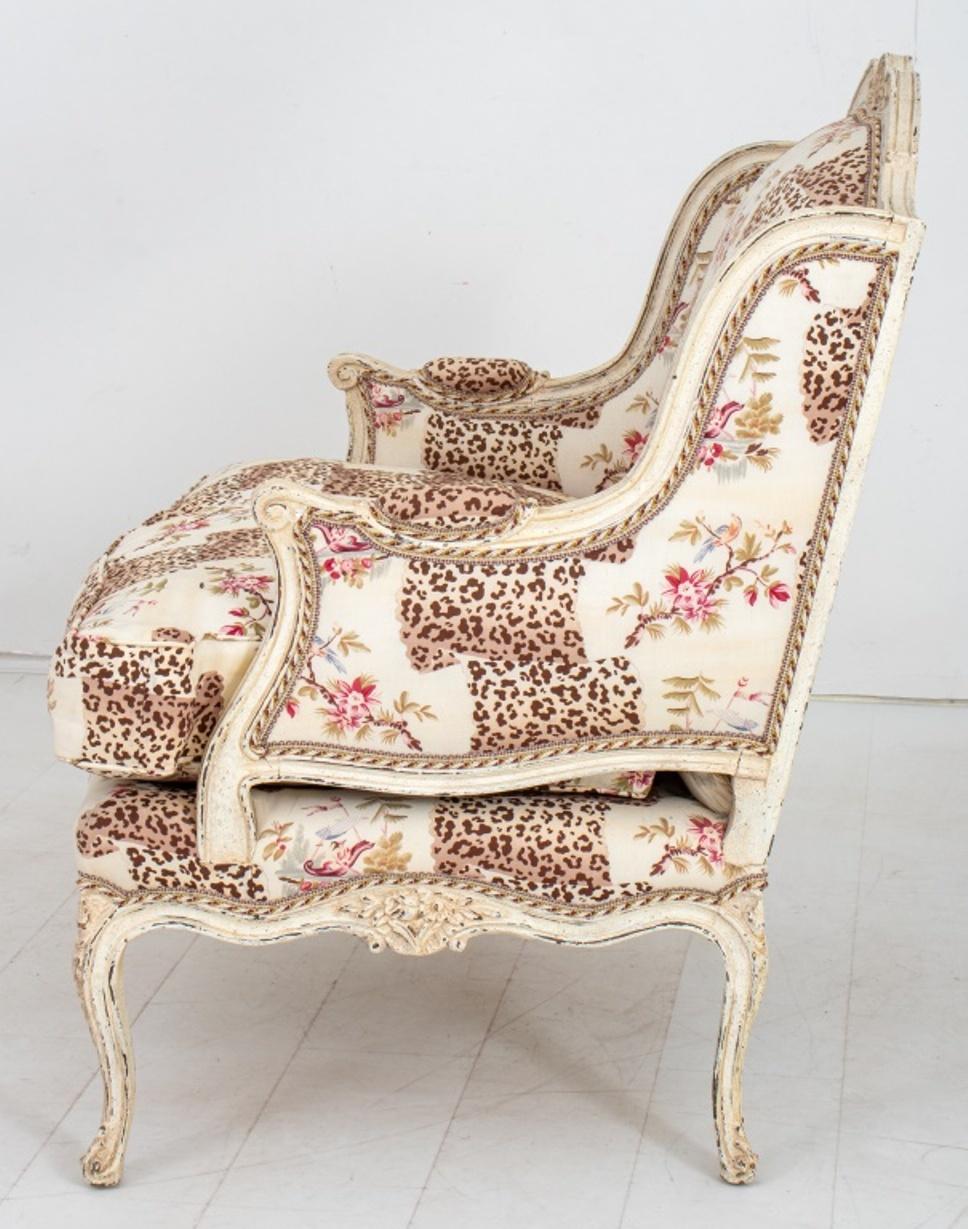 French Louis XV Style Bergere & Footstool 3