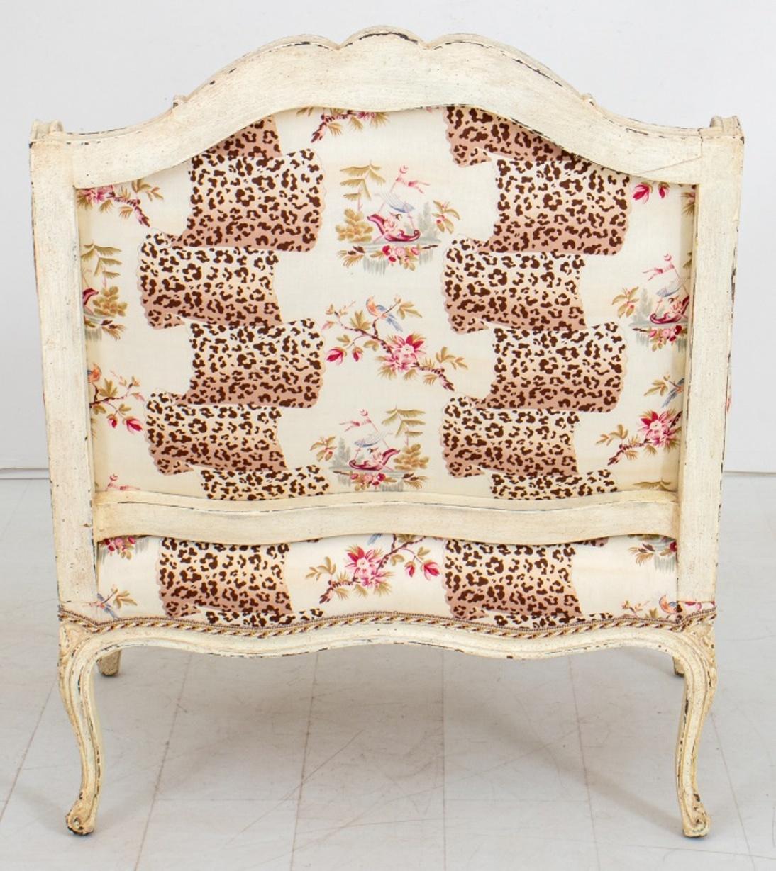 French Louis XV Style Bergere & Footstool 4