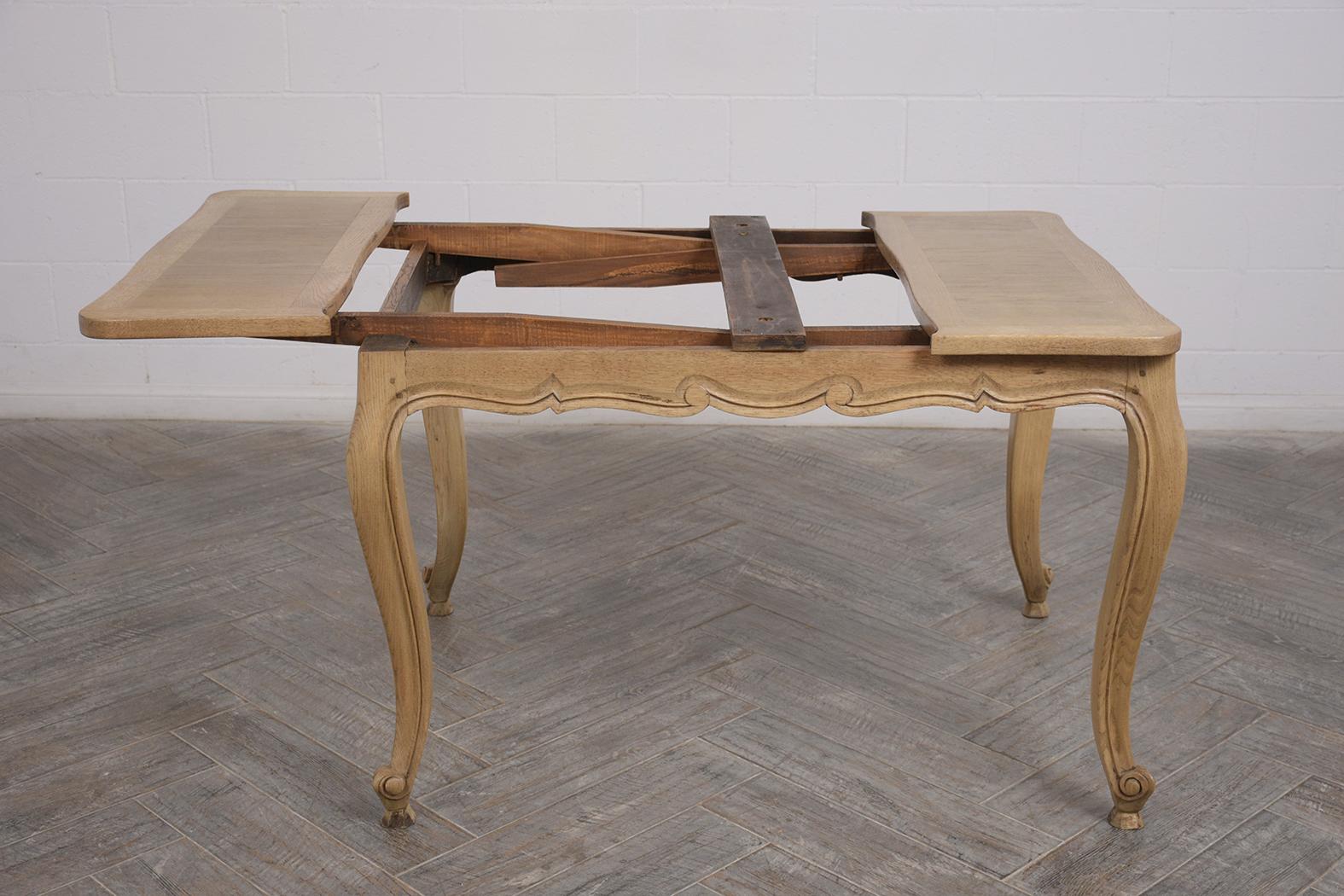 French Louis XV Style Bleached Dining Table For Sale 5