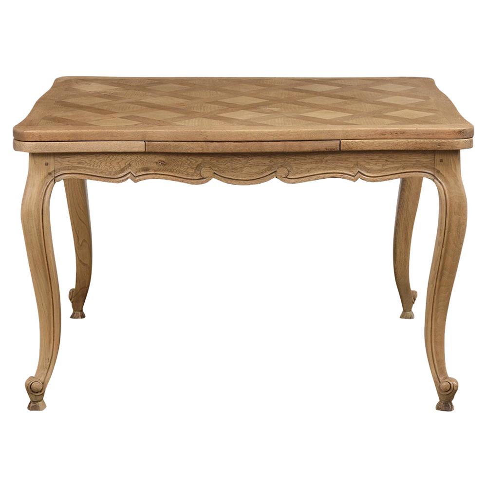 French Louis XV Style Bleached Dining Table For Sale