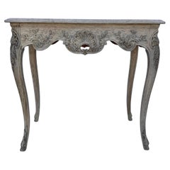 French Louis XV Style Bleached Side Table