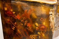French Louis XV Style Bombe Chinoiserie Lacquered Commode