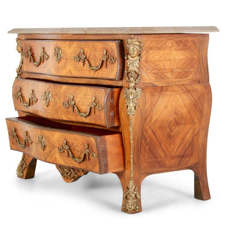 20th Century French Louis XV-Style Bombe Commode