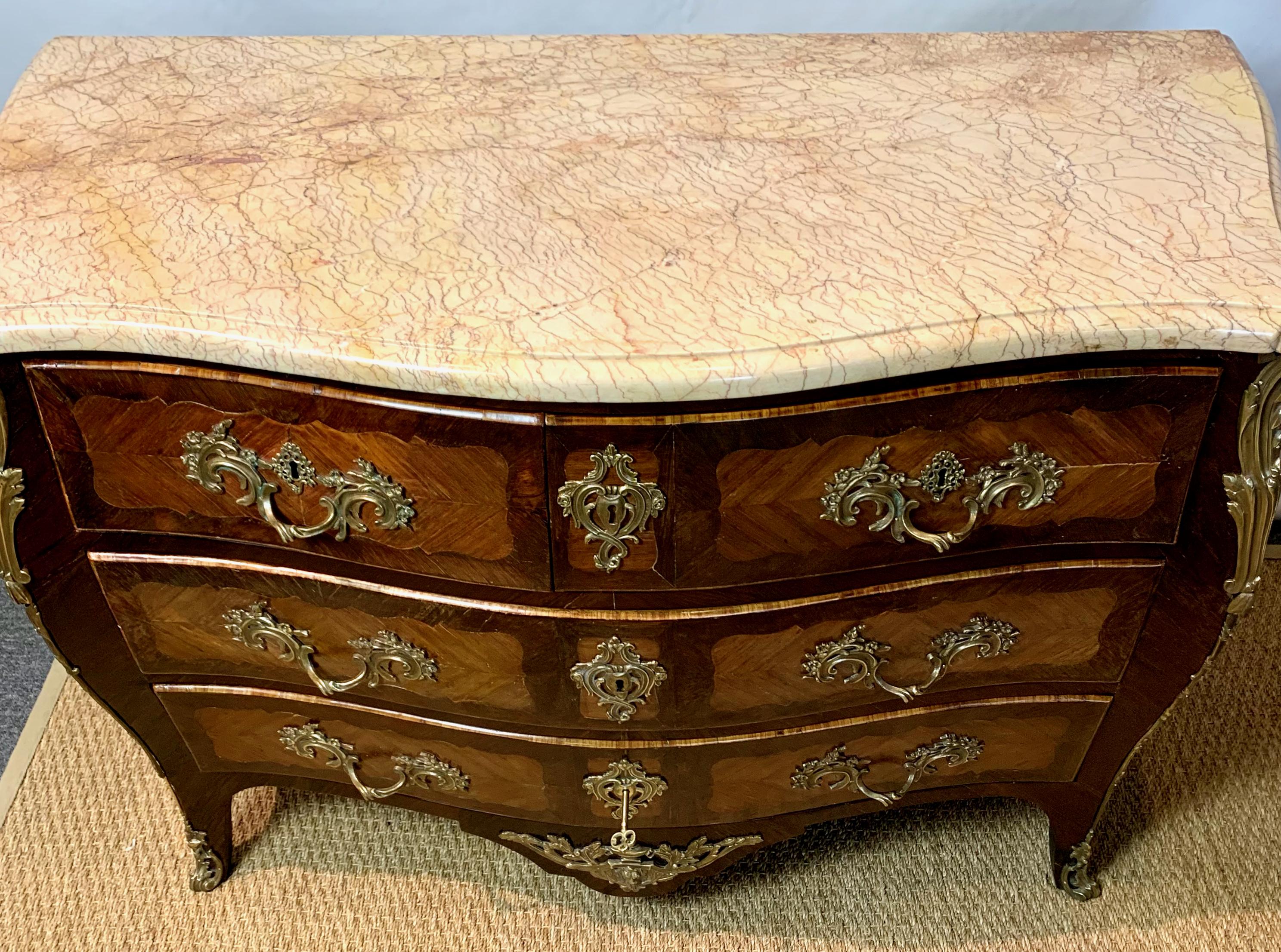 French Louis XV Style Bombé Commode For Sale 1