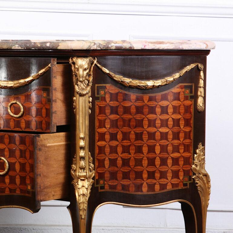 French Louis XV Style Bombe Commode with Gilt Mounts 3