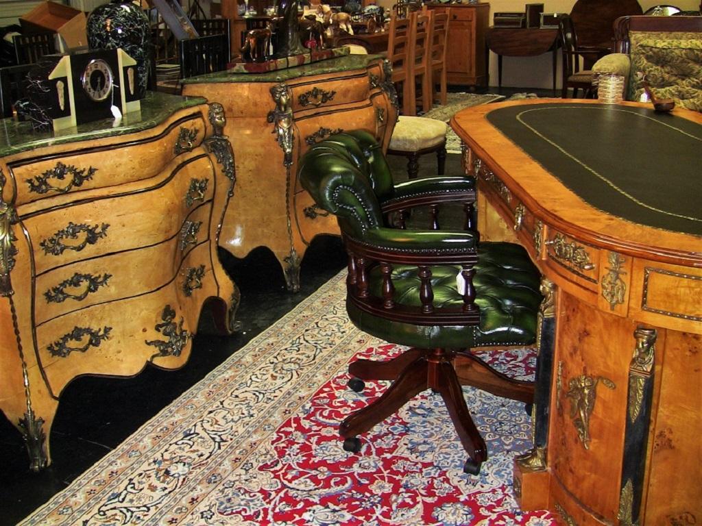 French Louis XV Style Bombe Commodes, Pair 9