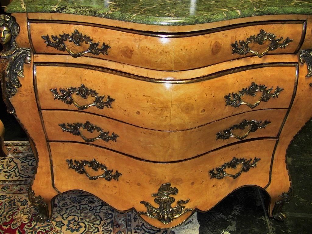 French Louis XV Style Bombe Commodes, Pair 2