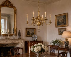 Französischer Kerzenleuchter im Louis-XV-Stil aus Messing, Anfang 20.